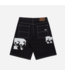 JACKER JACKER - POODLES PALS BAGGY DENIM SHORT (BLACK)