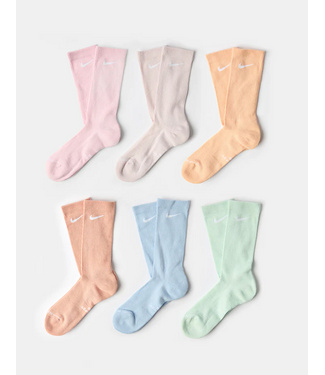 NIKE SB NIKE SB - EVERYDAY ELEVATED  CREW SOCK 6 PACK (MULTI PASTEL)