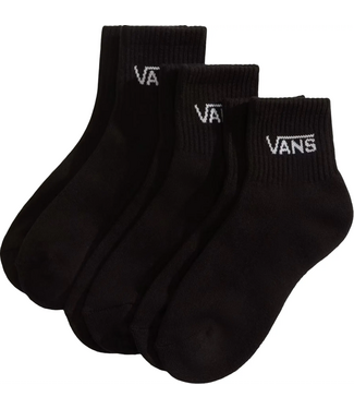 VANS VANS - CLASSIC QUARTER CREW SOCK 3 PACK (BLACK)