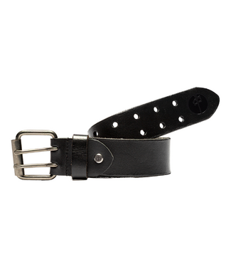 RED DRAGON RDS - DOUBLE PRONG GENUINE LEATHER BELT (MATTE BLACK)