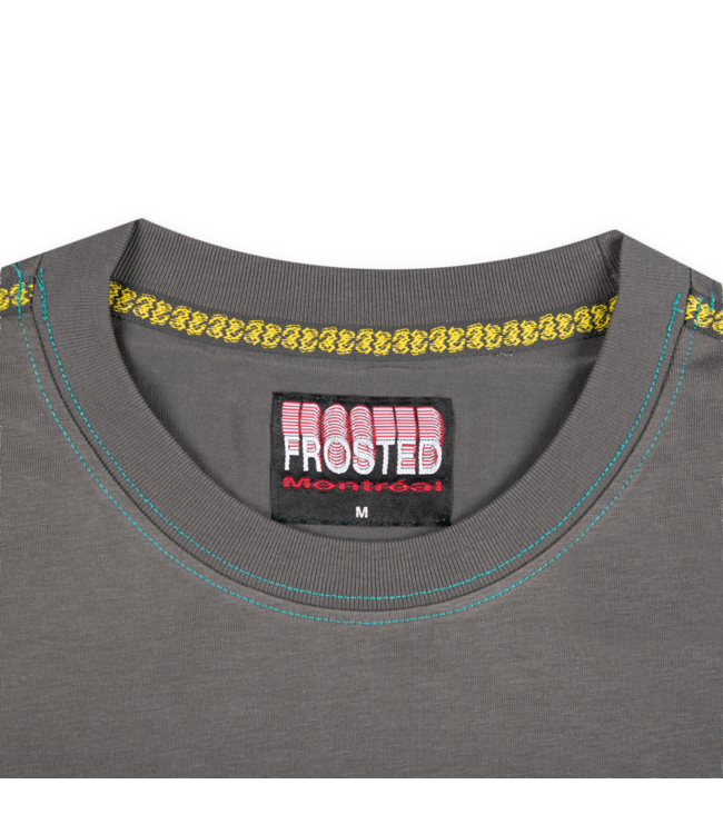 FROSTED FROSTED - STRIPED TEE (CHARCOAL)