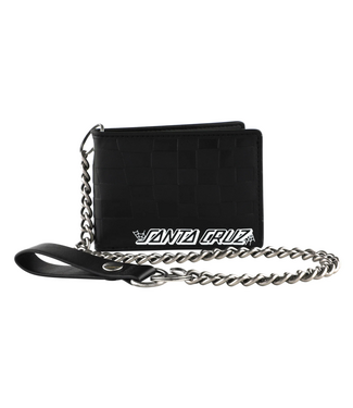 SANTA CRUZ SANTA CRUZ - CHECK WEB STRIP CHAIN WALLET (BLACK)