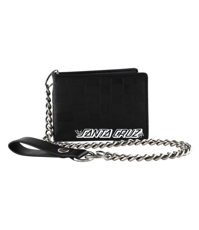 SANTA CRUZ SANTA CRUZ - CHECK WEB STRIP CHAIN WALLET (BLACK)