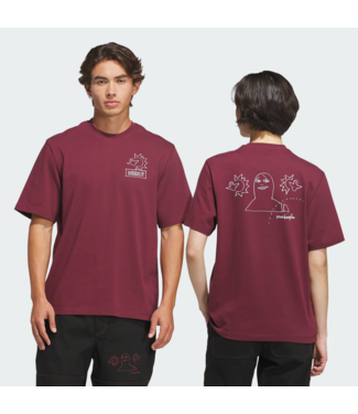 ADIDAS ADIDAS - GONZ NOT AMUSED TEE (BURGUNDY)