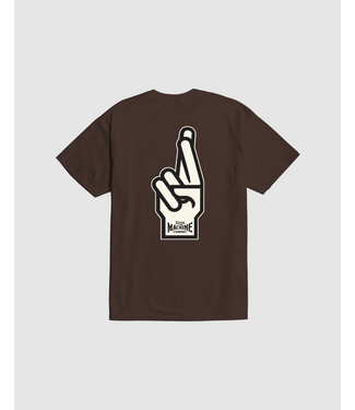 LOSER MACHINE LOSER MACHINE - GOOD LUCK FINGERS TEE (JAVA BROWN)