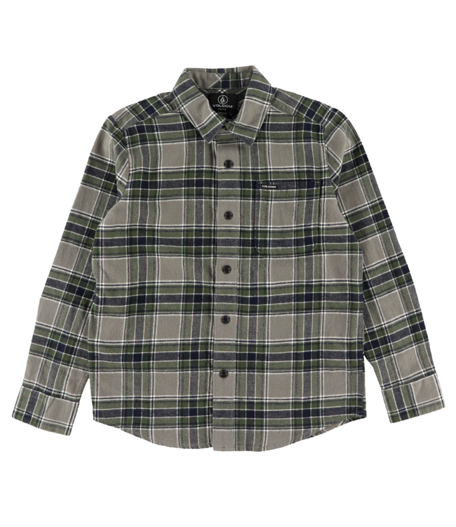 VOLCOM VOLCOM - CADEN PLAID KID SHIRT (PEWTER)