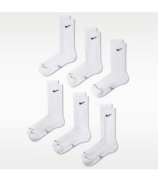 NIKE SB NIKE SB - EVERYDAY ELEVATED CREW SOCKS 6 PACK (WHITE)
