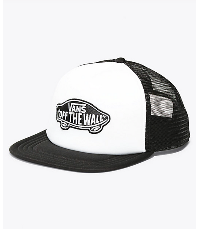 VANS VANS - CLASSIC PATCH CURVED BILL KID TRUCKER CAP (BLACK/ WHITE)