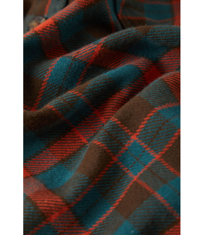 BRIXTON BRIXTON - BOWERY FLANNEL (WALNUT BROWN/ ULTRA MARINE)