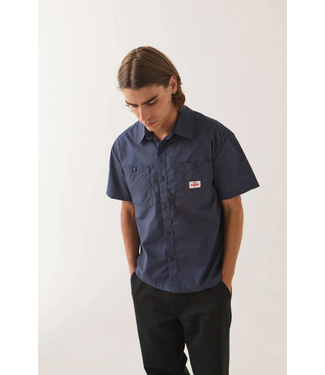 BRIXTON BRIXTON - TRADEMARK S/S WOVEN (WASHED NAVY)