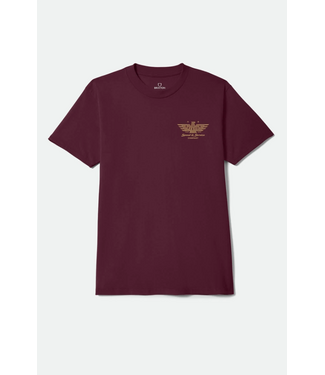 BRIXTON BRIXTON - EWING TEE (BURGUNDY)