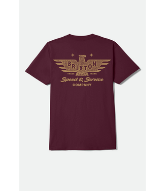 BRIXTON BRIXTON - T-SHIRT EWIN (BORDEAUX)