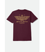 BRIXTON BRIXTON - EWING TEE (BURGUNDY)