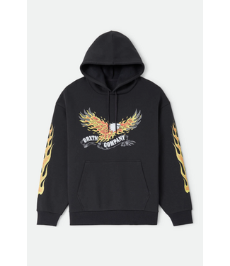 BRIXTON BRIXTON - BLAZING HOODIE (BLACK)