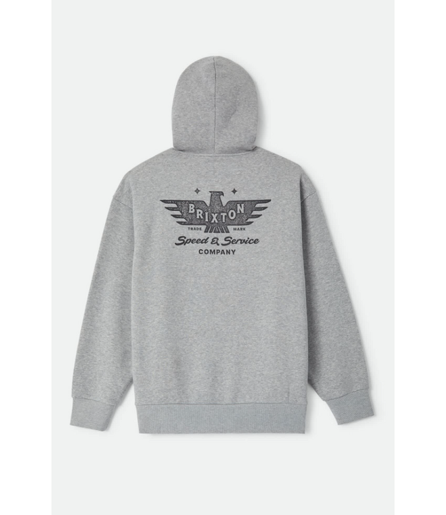 BRIXTON BRIXTON - EWING HOODIE (HEATHER GREY)