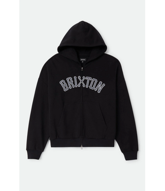 BRIXTON BRIXTON - SWEAT À CAPUCHE ZIPPÉ DUGOUT (NOIR/GRIS)