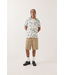 BRIXTON BRIXTON - CHARTER PRINT S/S WOVEN (OFF WHITE PINEAPPLE)