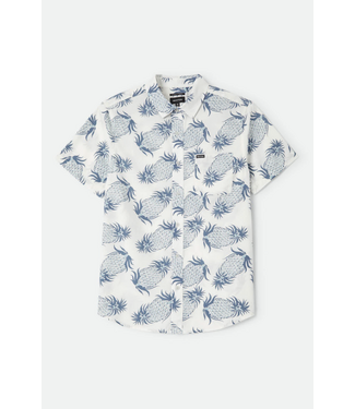 BRIXTON BRIXTON - TISSÉ IMPRIMÉ CHARTER S/S (ANANAS BLANC CASSÉ)