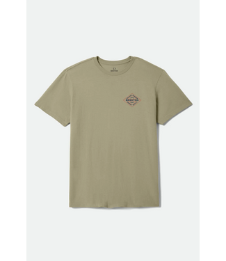 BRIXTON BRIXTON - LOWRY TEE (OLIVE SURPLUS WORN WASH)