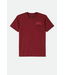 BRIXTON BRIXTON - BURGER SHE WROTE POCKET TEE (BURGUNDY)
