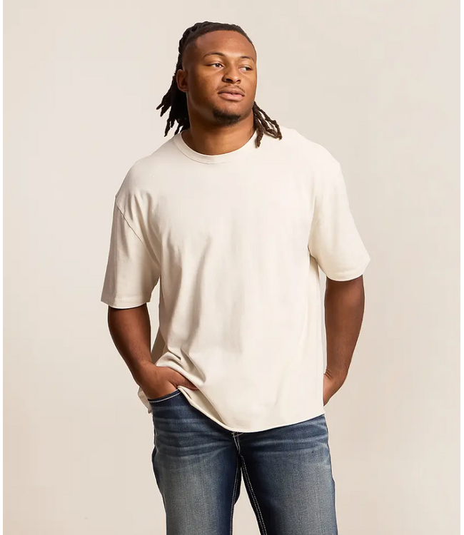 BRIXTON BRIXTON - BASELINE RELAXED TEE (OFF WHITE VINTAGE WASH)