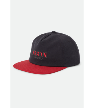 BRIXTON BRIXTON -BLOCKED SNAPBACK CAP (BLACK/ RED)