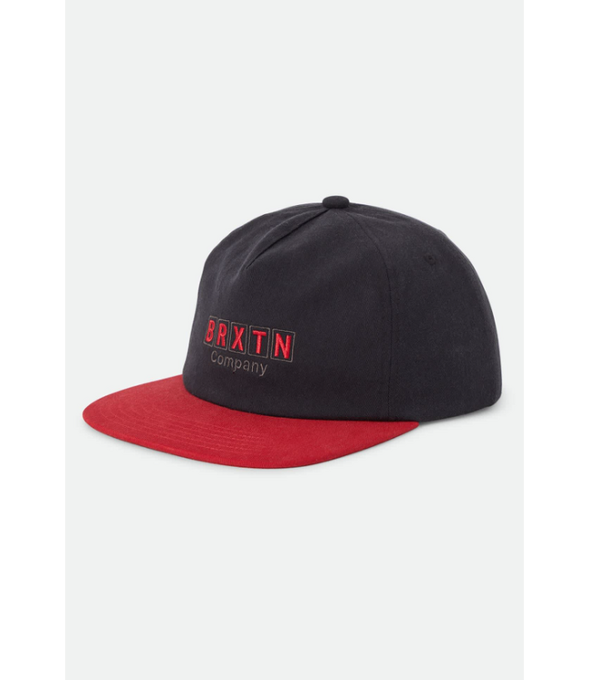 BRIXTON BRIXTON -BLOCKED SNAPBACK CAP (BLACK/ RED)