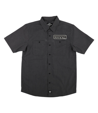 INDEPENDENT INDEPENDENT - FREE ON THE STREETS BUTTON UP (ASH BLACK STRIPES)