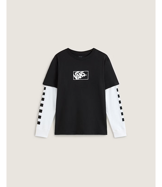 VANS VANS - TILTED TWOFER KID L/S TEE (BLACK)