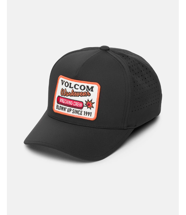 VOLCOM VOLCOM - WRECKER WORKWEAR VENT SNAPBACK CAP (BLACK)