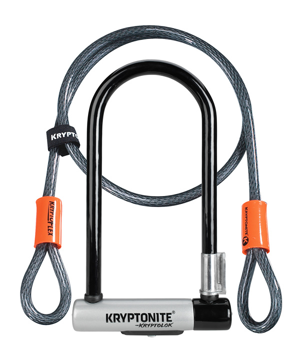 KRYPTONITE KRYPTOLOK STD U-LOCK WITH 4' FLEX CABLE