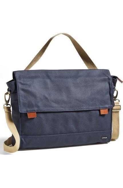 LINUS  SATCHEL NAVY LAPTOP BAG