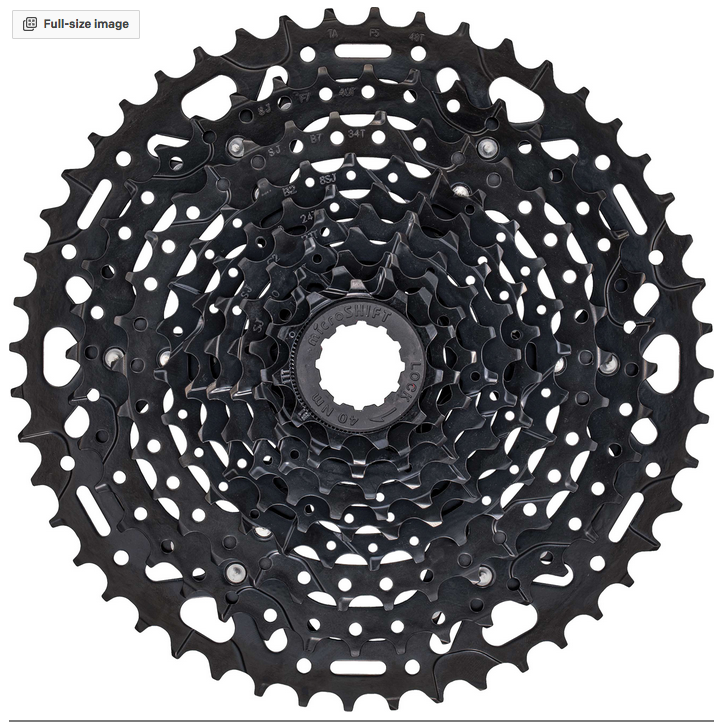 microSHIFT ADVENT X Cassette - 10 Speed, 11-48T, ED Black, CS-H104 Hardened Steel Cogs