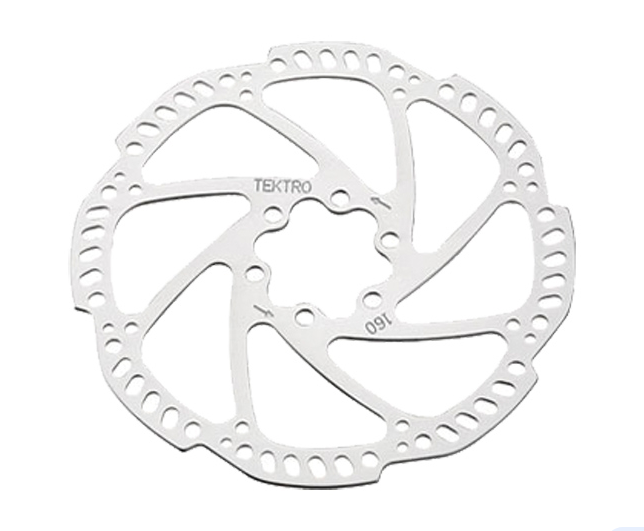 Tektro 6-bolt Disc Brake Rotor  160mm Silver