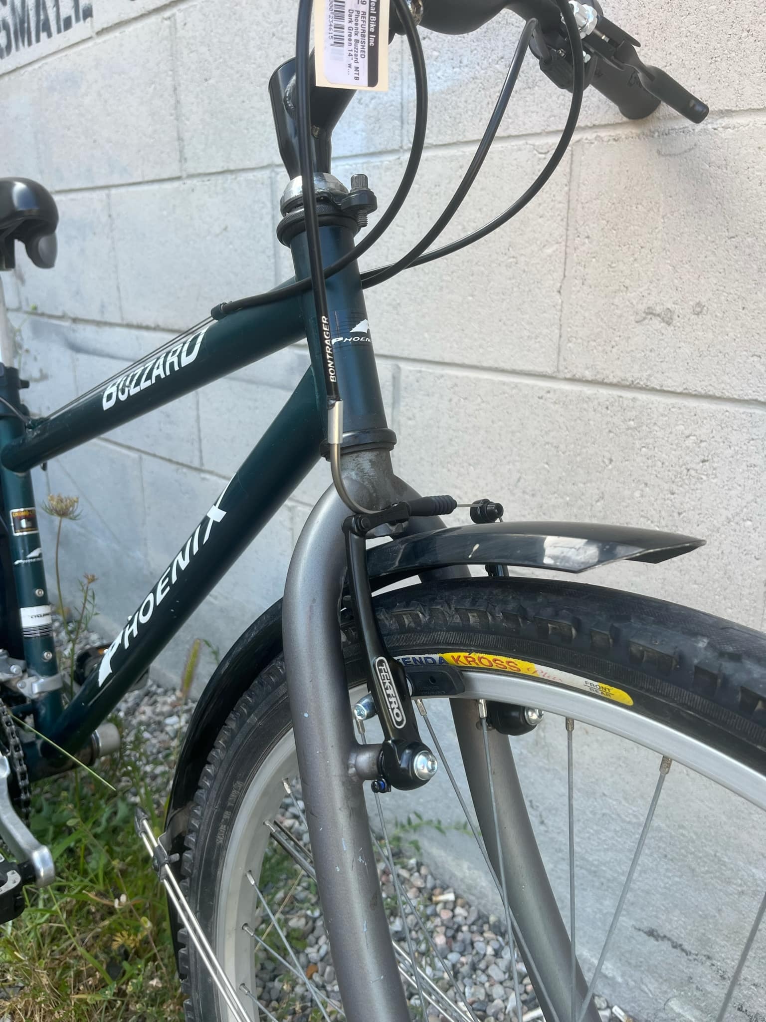REFURBISHED Phoenix Buzzard MTB Dark Green 14" w/ Fenders.
