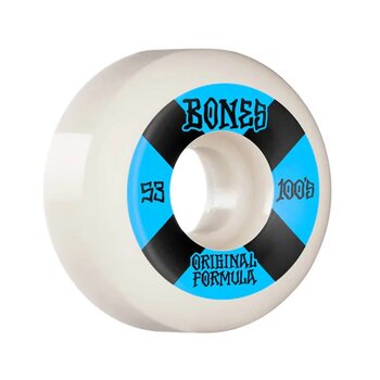 BONES Bones 100's V5 Sidecut 100a 53mm White Skateboard Wheels