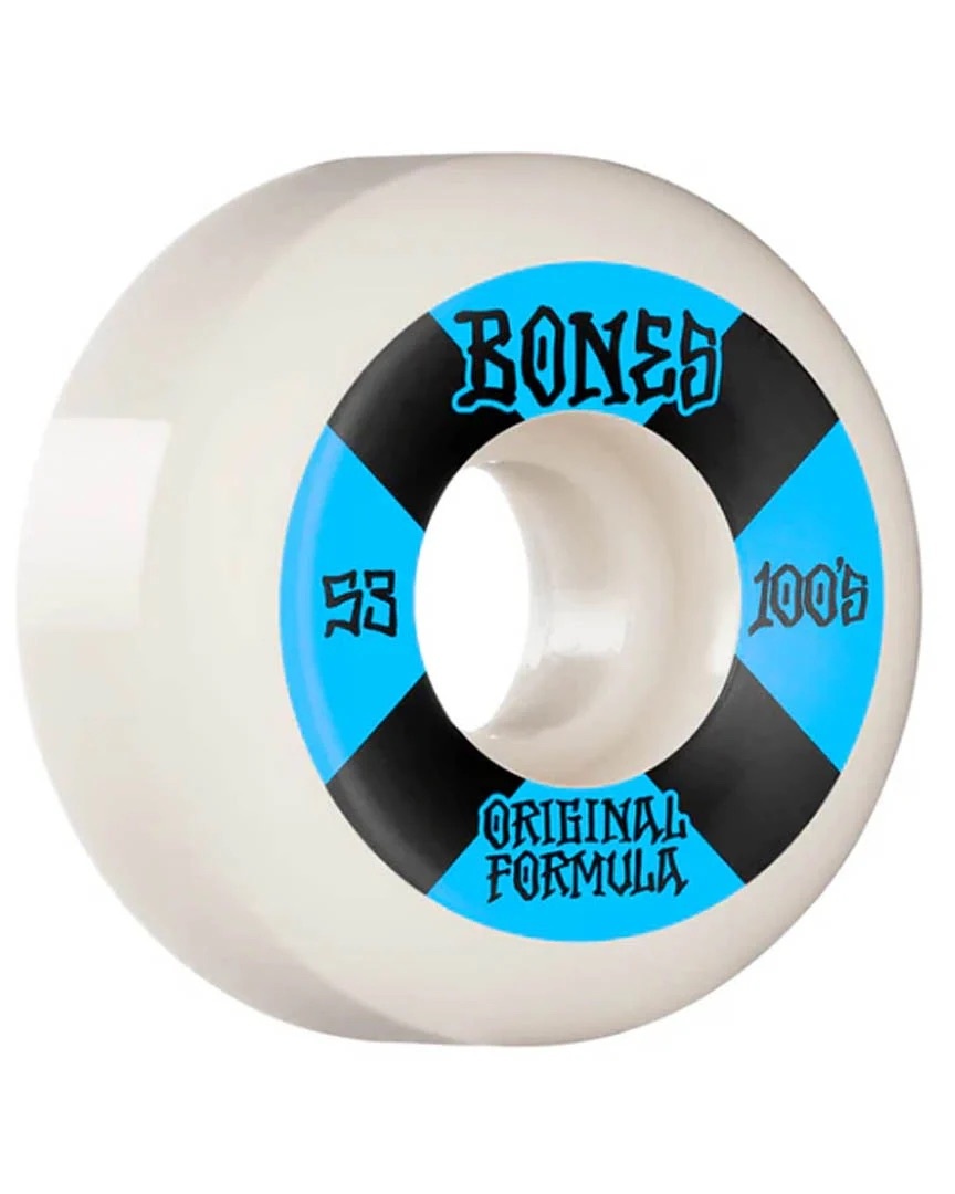 BONES Bones 100's V5 Sidecut 100a 53mm White Skateboard Wheels