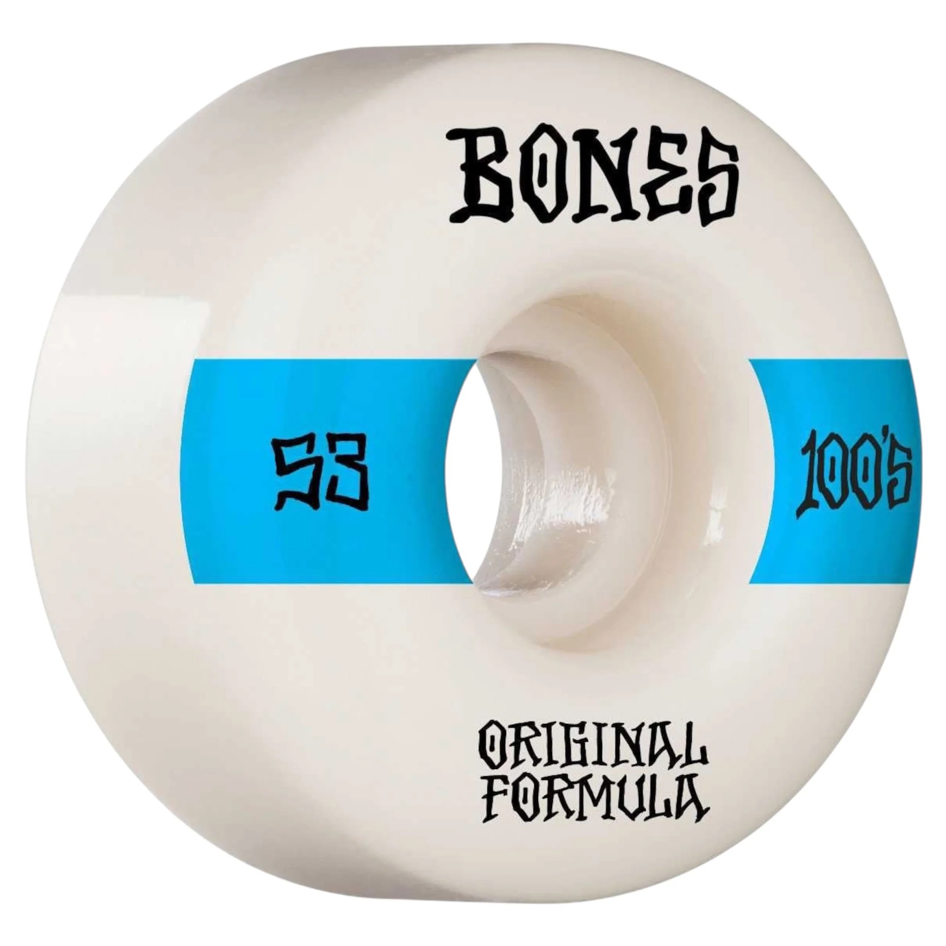 BONES Bones 100's V4 Wide 100a 53mm White Skateboard Wheels