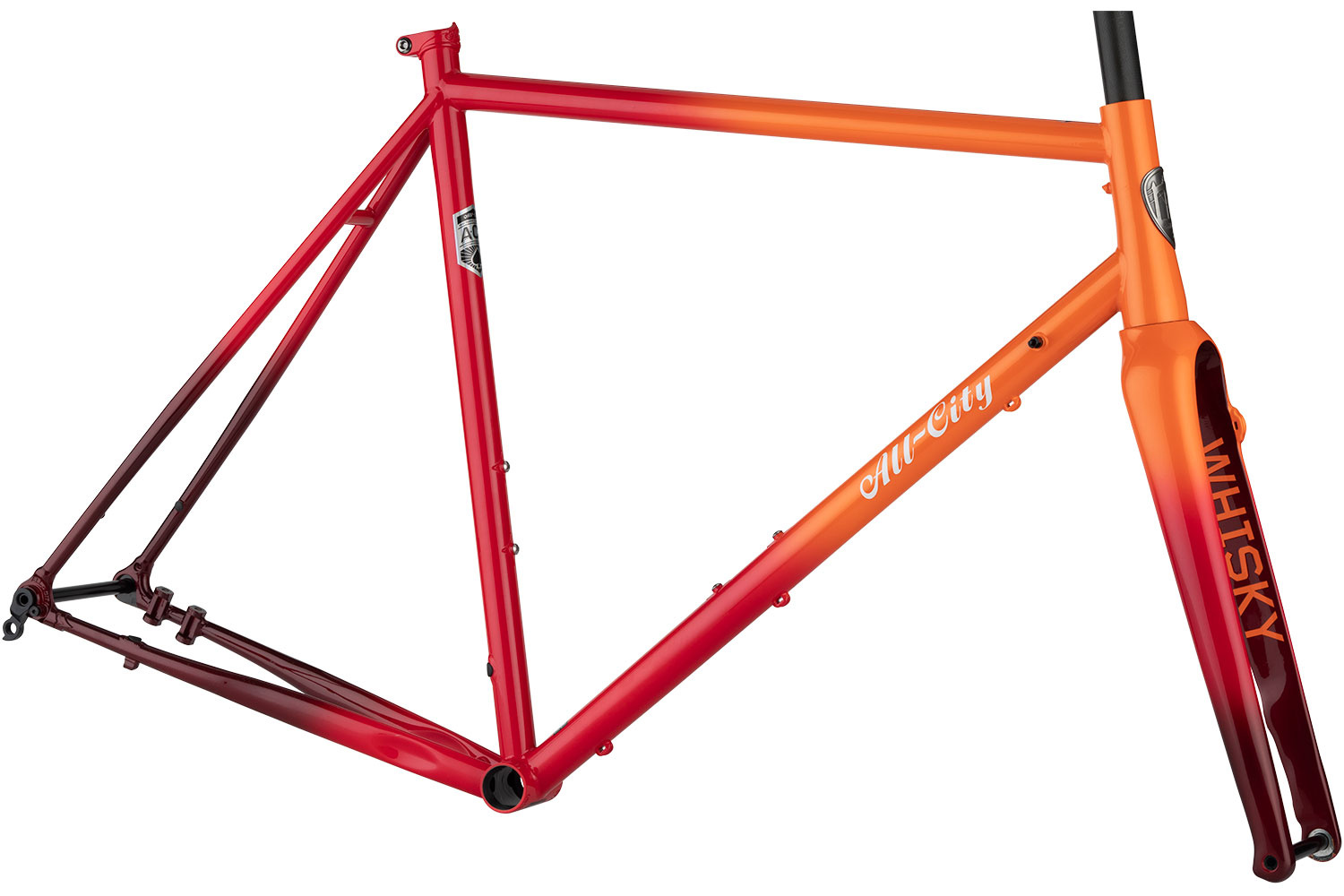All-City Zig Zag Frameset - 700c, Steel, Orange/Red Fade, 46cm