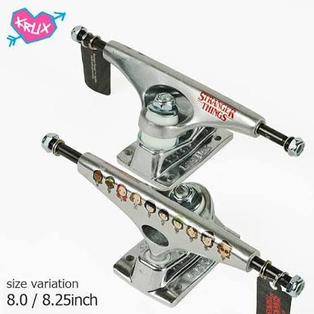 KRUX K5 8.25 Polished Stranger Things Crew Silver Standard Skateboard Trucks set/2
