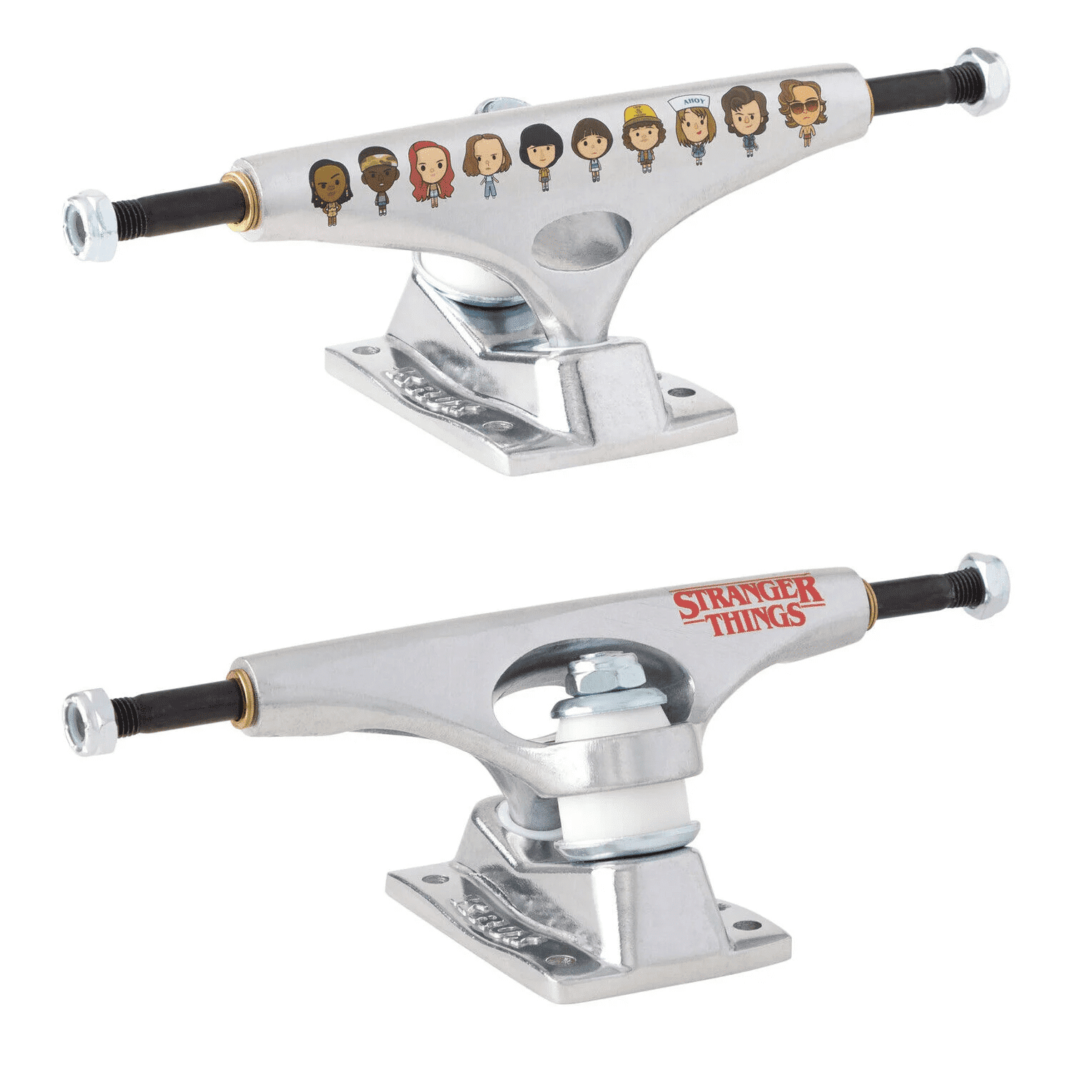 KRUX K5 8.25 Polished Stranger Things Crew Silver Standard Skateboard Trucks set/2