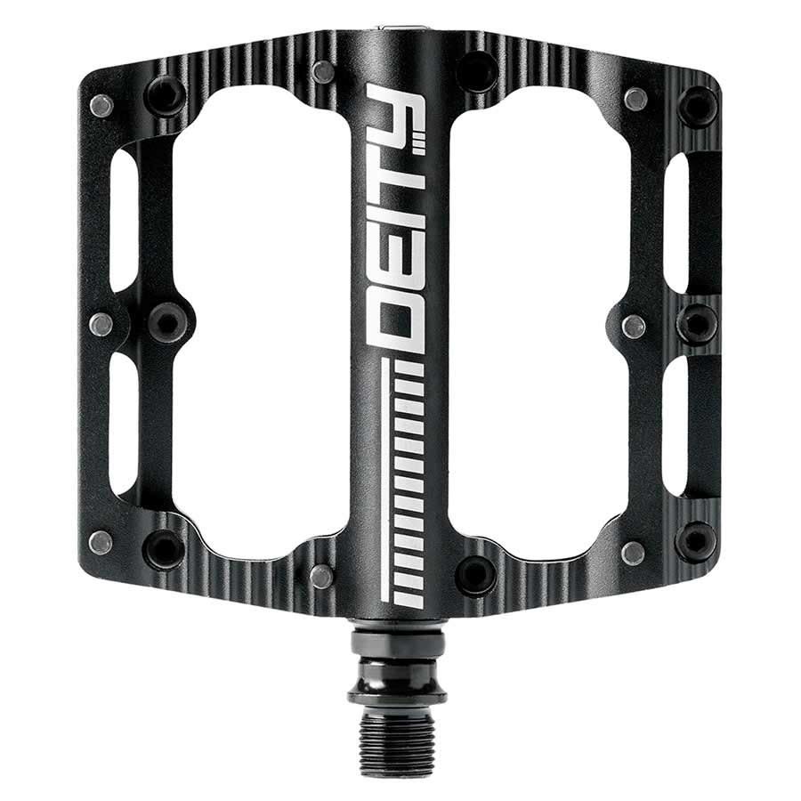 Deity Black Kat Platform Pedals, Aluminium body, Cr-M axle, 100mm x 100mm, Black