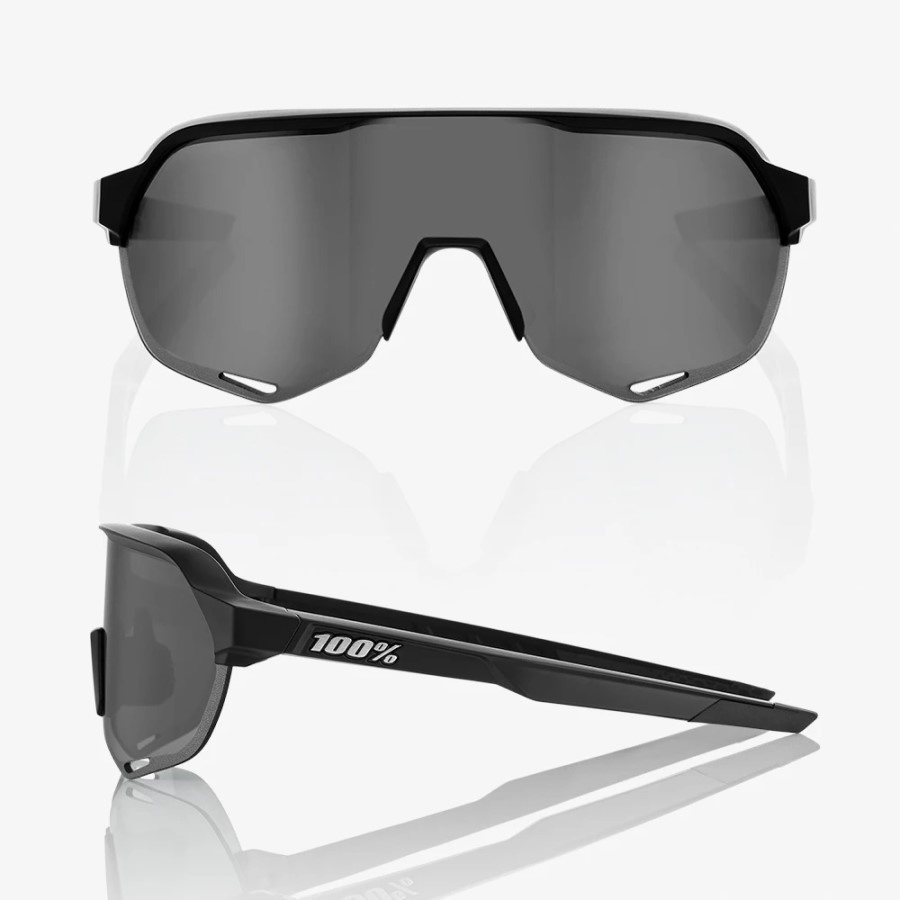 100 Percent 100 Percent S2 Sunglasses  Soft Tact Black Smoke Lens