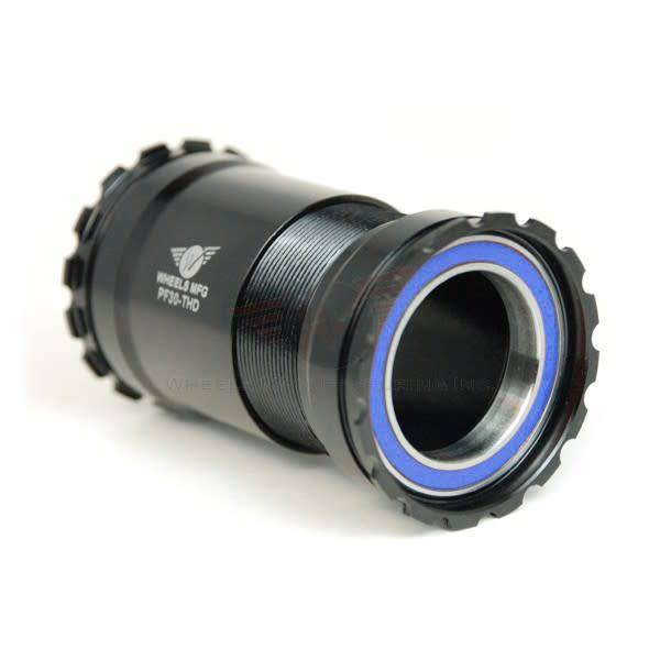 Wheels Manufacturing Wheel Manufacturing PF30 Threaded Bottom Bracket  Bottom Bracket Width: 61 to 79mm Shell I.D: 46mm for 30mm spindle ABEC3 Black (PF30-THD-BB)