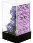 25407: Opq: 7pc Purple/White dice set