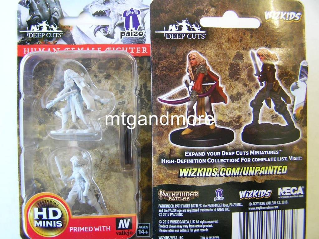 Nolzur's Marvelous Miniatures: Unpainted Human Female Fighter – D&D Miniature, Pre-Primed, Highly Detailed - View #7