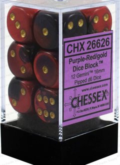Gemini 12d6 purple-red/Gold
