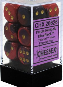Gemini 12d6 purple-red/Gold