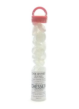 Glass Stones White Catseye Tube