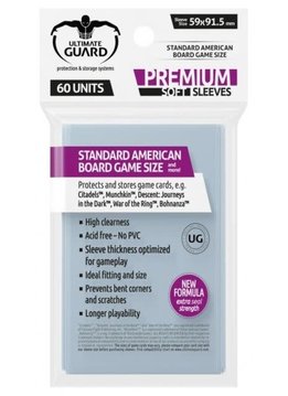 UG Premium Soft Sleeves Standard American board Game
